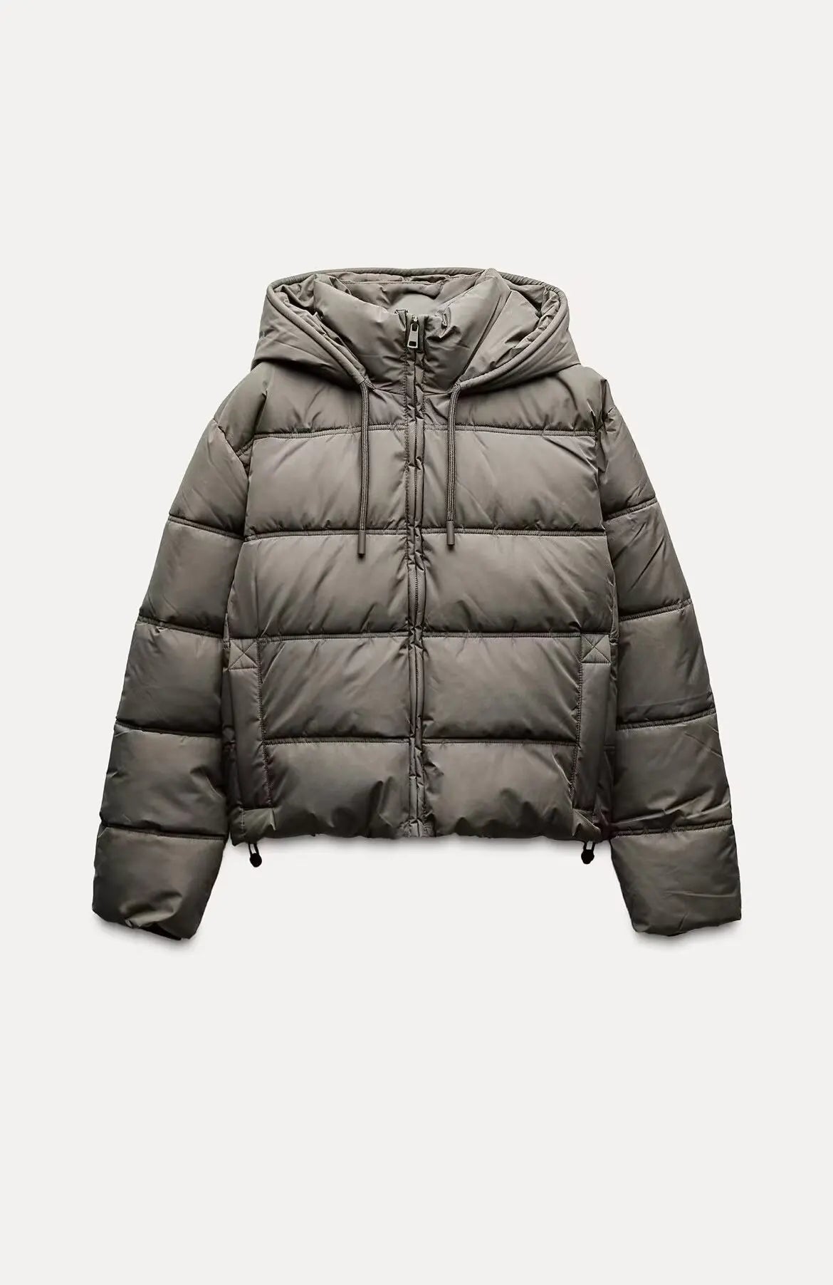 Women’s Hooded Puffer Jacket with Quilted Design