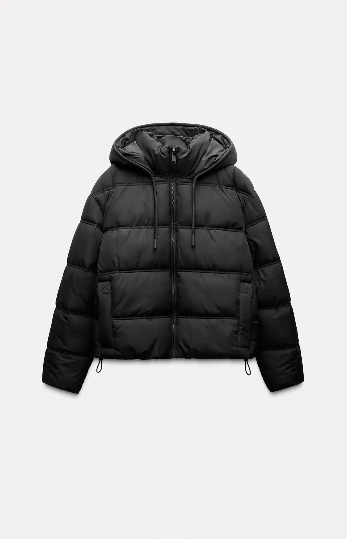 Women’s Hooded Puffer Jacket with Quilted Design