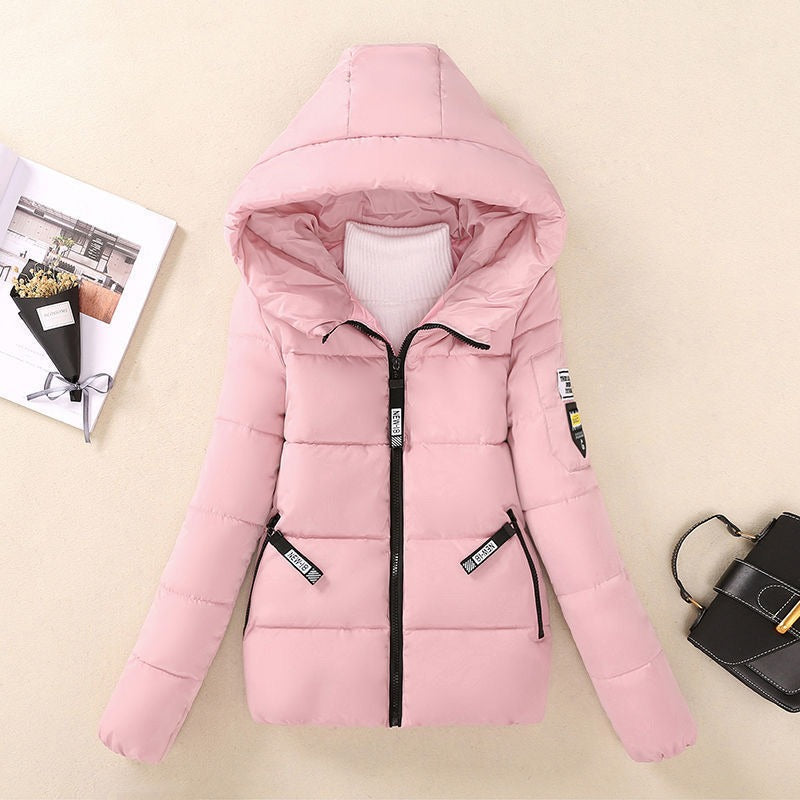 Women’s Hooded Quilted Coat With Zipper Front