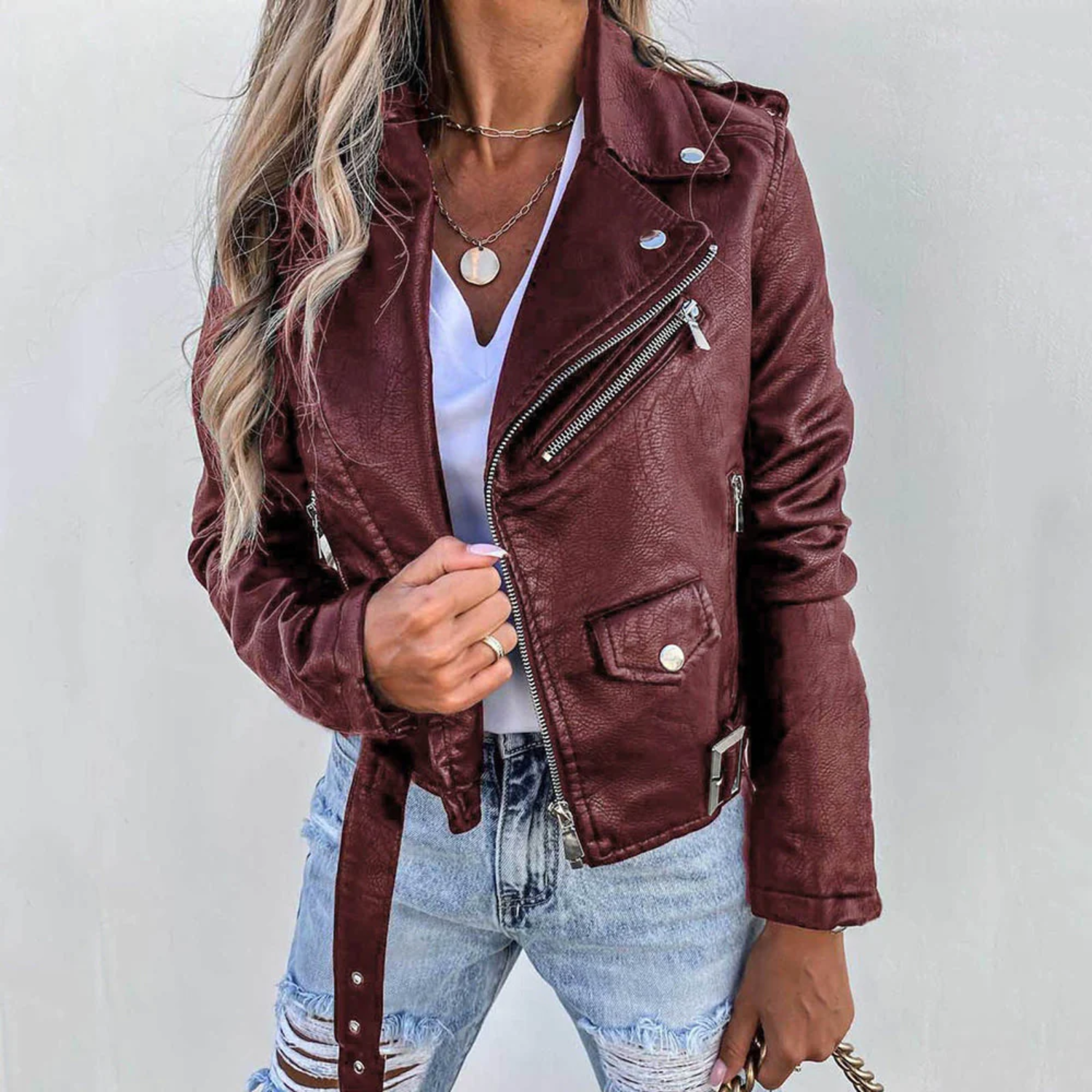 Women’s Jacket with Stand-Up Collar