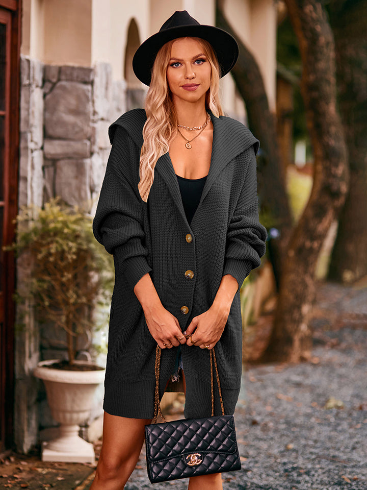 Women’s Long Button Up Knit Cardigan
