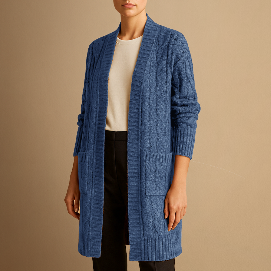Elise | Cable Knit Long Cardigan 10