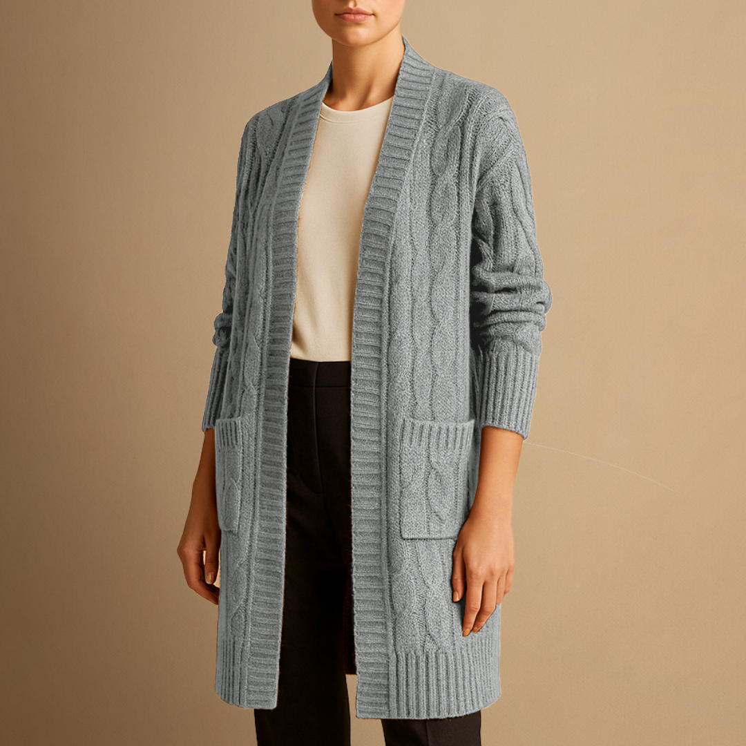 Elise | Cable Knit Long Cardigan 4