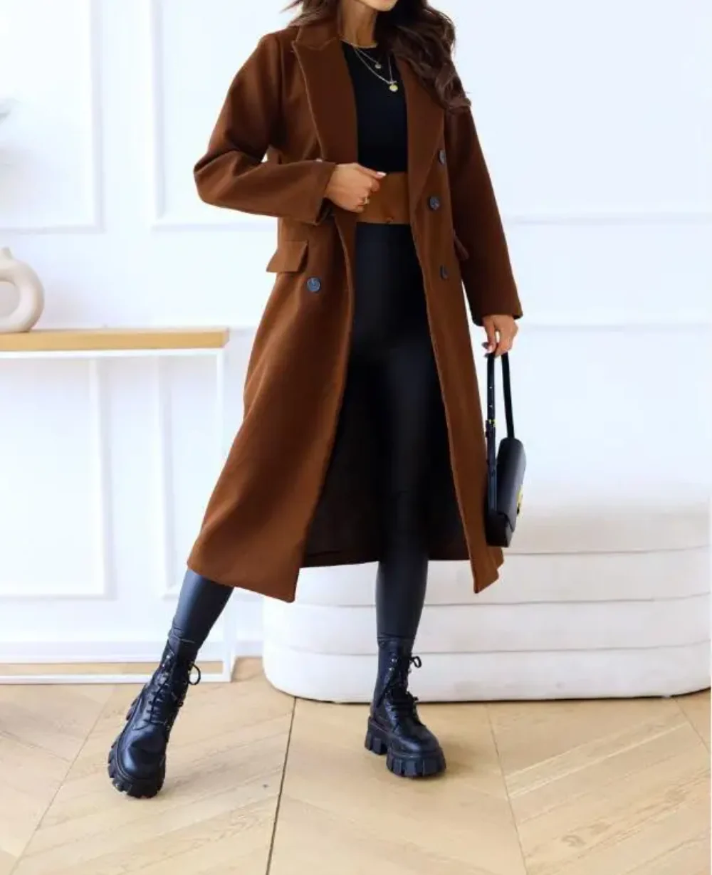 Women’s Long Coat With Structured Shape