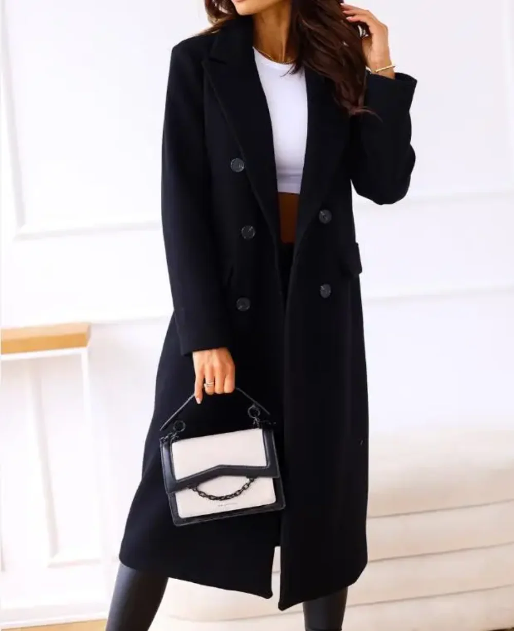Women’s Long Coat With Structured Shape
