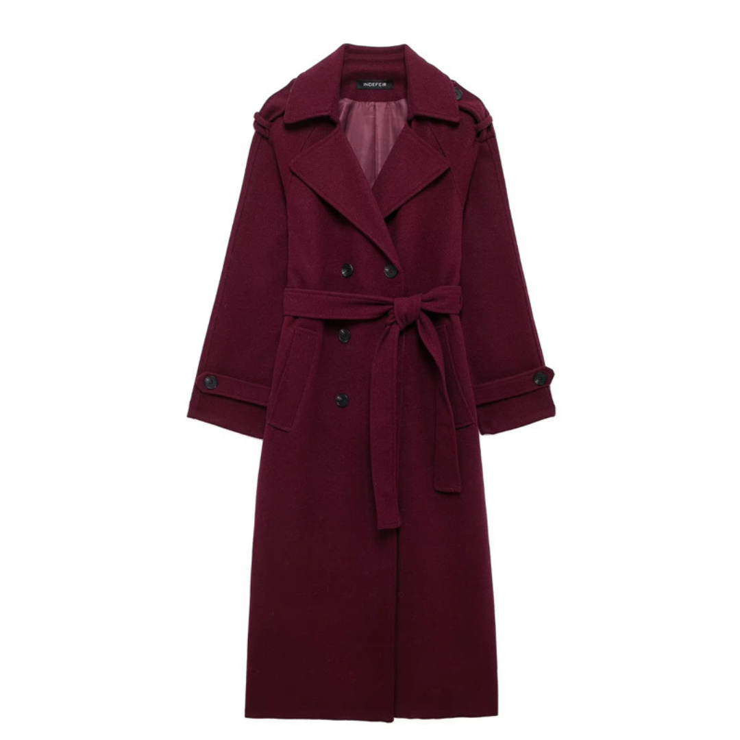 Women’s Long Coat with Structured Shape