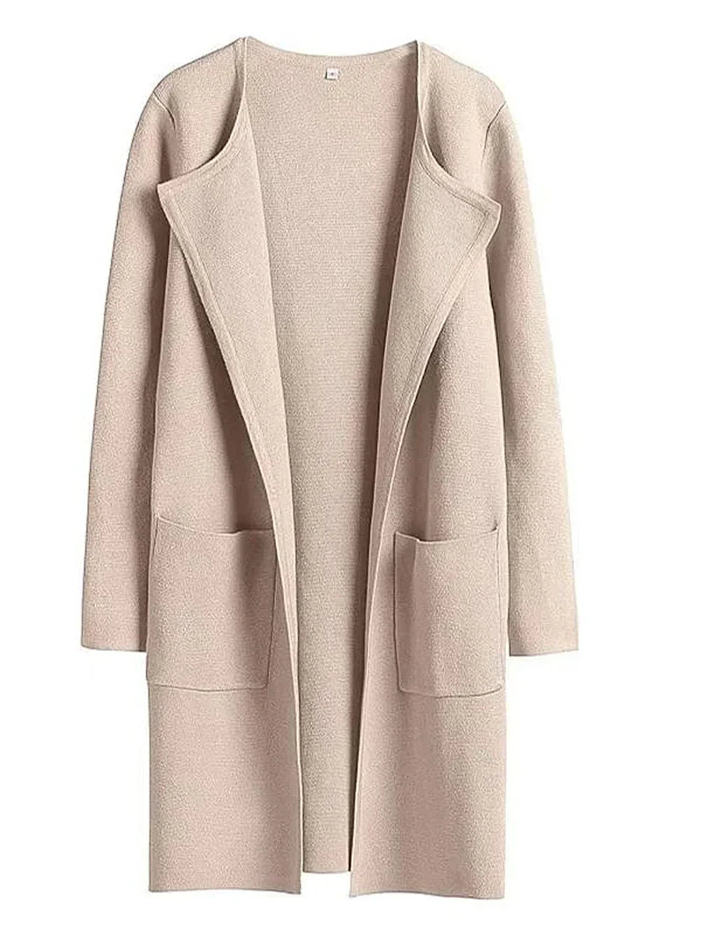 Women’s Longline Cardigan With Wide Lapel