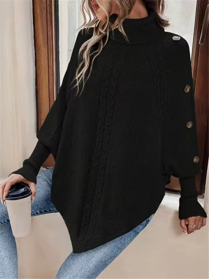 Women’s Oversized Knit Jumper With Batwing Sleeves