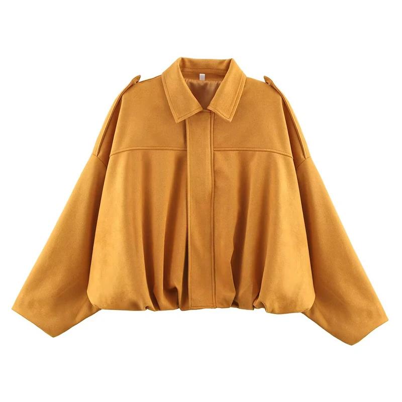 Women's Oversized Suede-Effect Jacket
