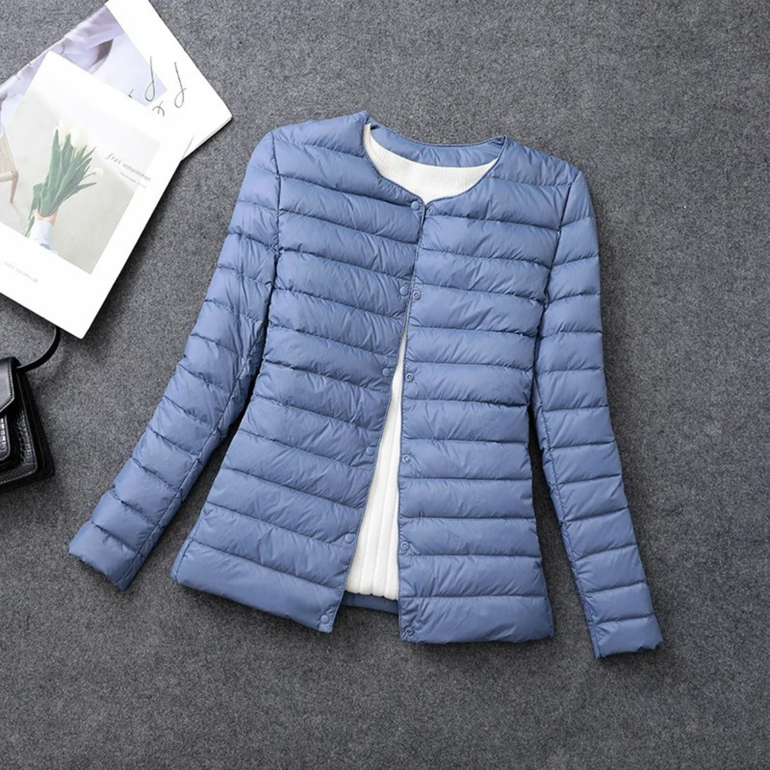 Women’s Padded Jacket with Button Front
