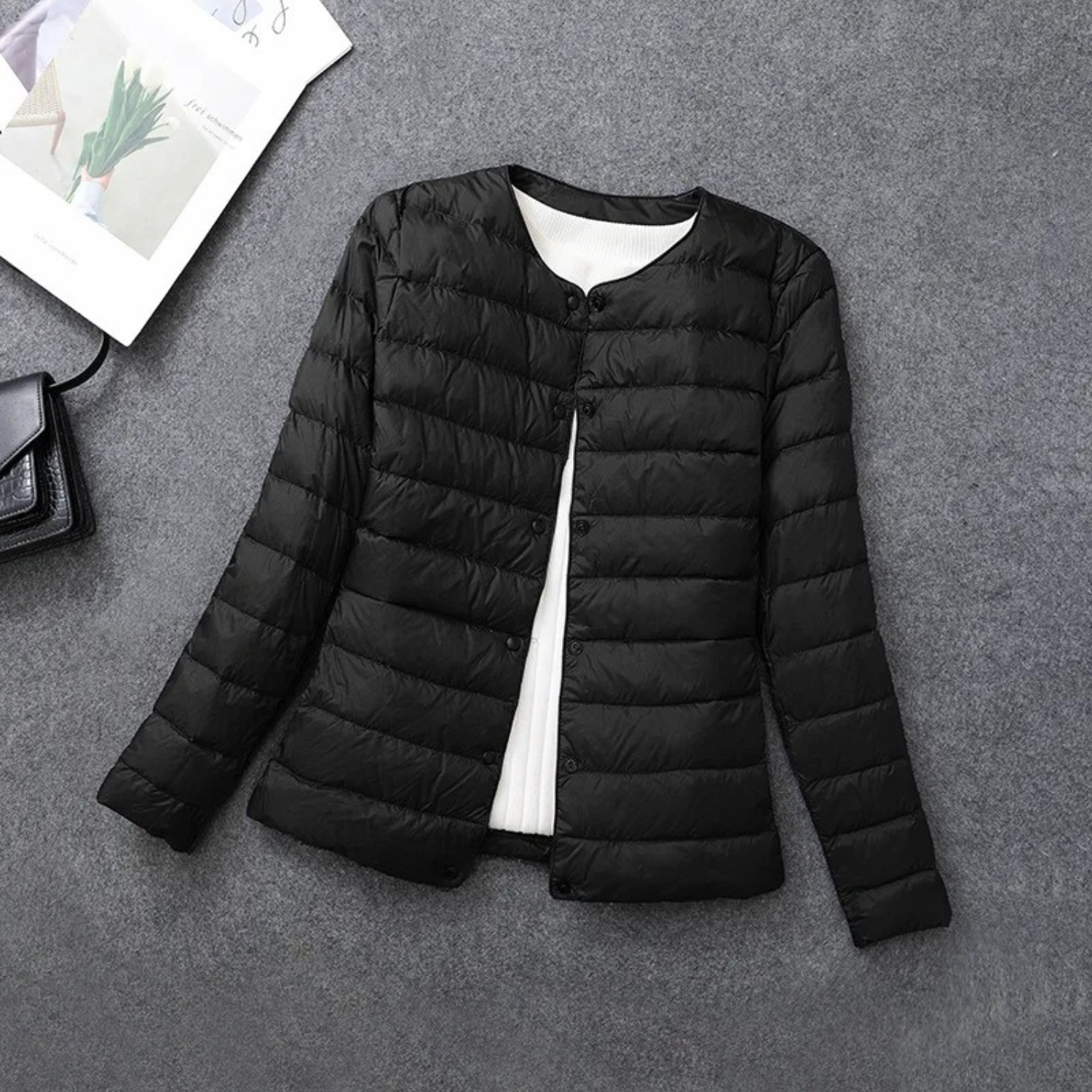 Women’s Padded Jacket with Button Front