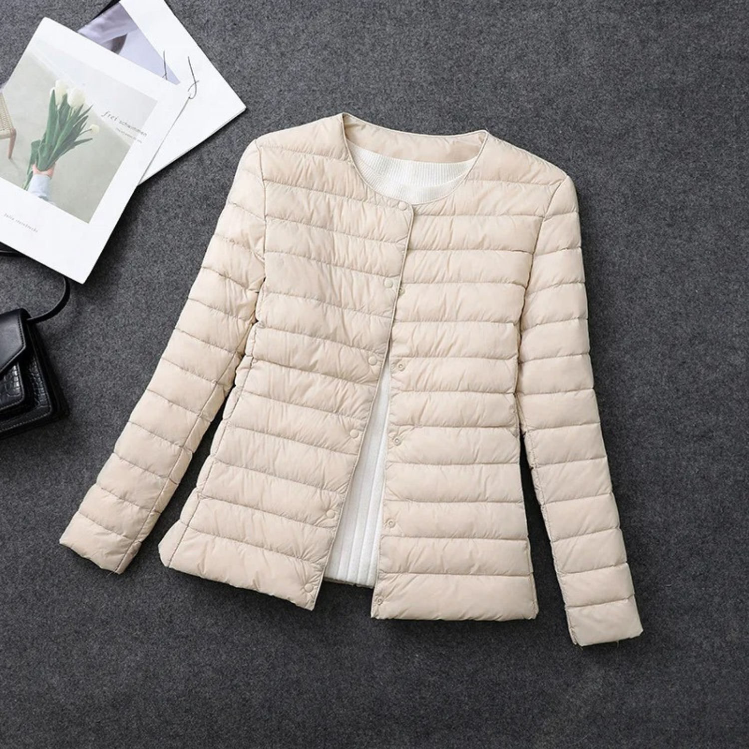 Women’s Padded Jacket with Button Front
