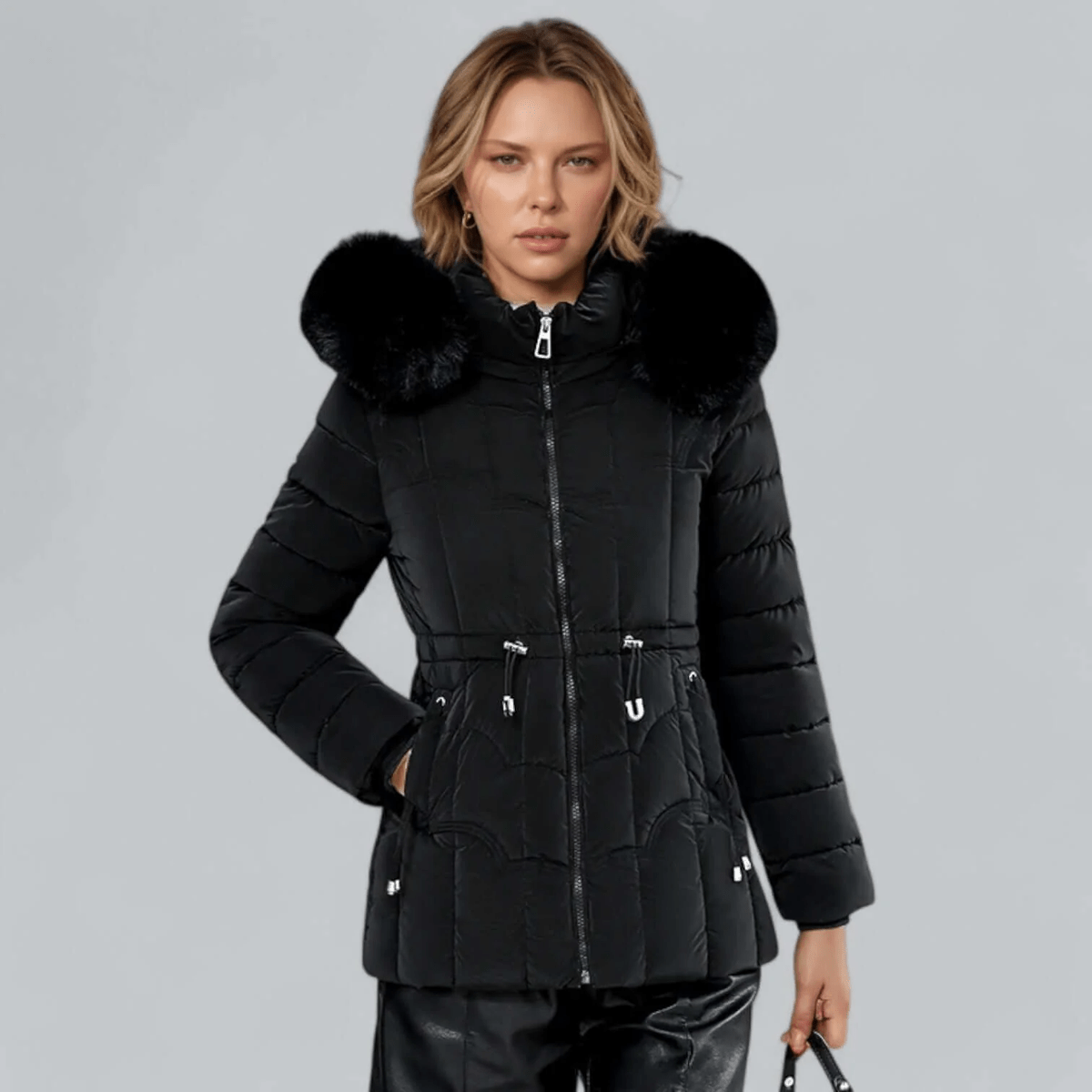 Women’s Quilted Puffer Coat with Hood