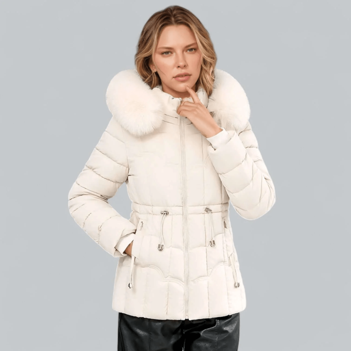 Women’s Quilted Puffer Coat with Hood