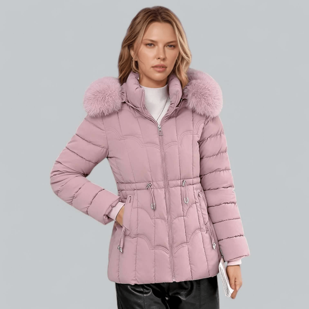Women’s Quilted Puffer Coat with Hood