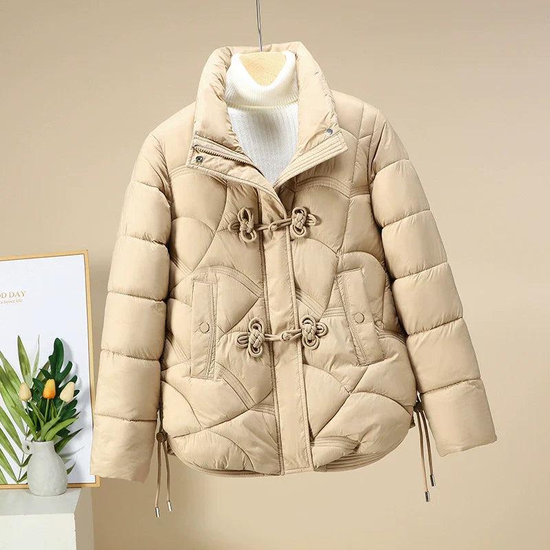 Women’s Quilted Winter Puffer Jacket With Adjustable Hem