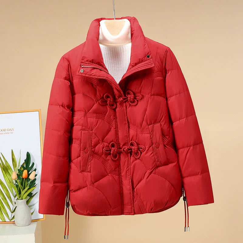 Women’s Quilted Winter Puffer Jacket With Adjustable Hem