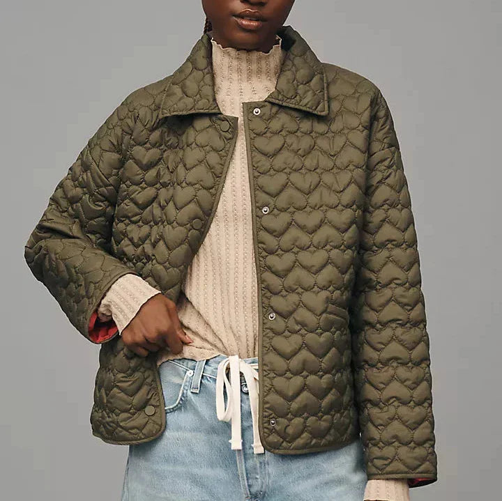 Women’s Stepped Jacket with Heart Detail