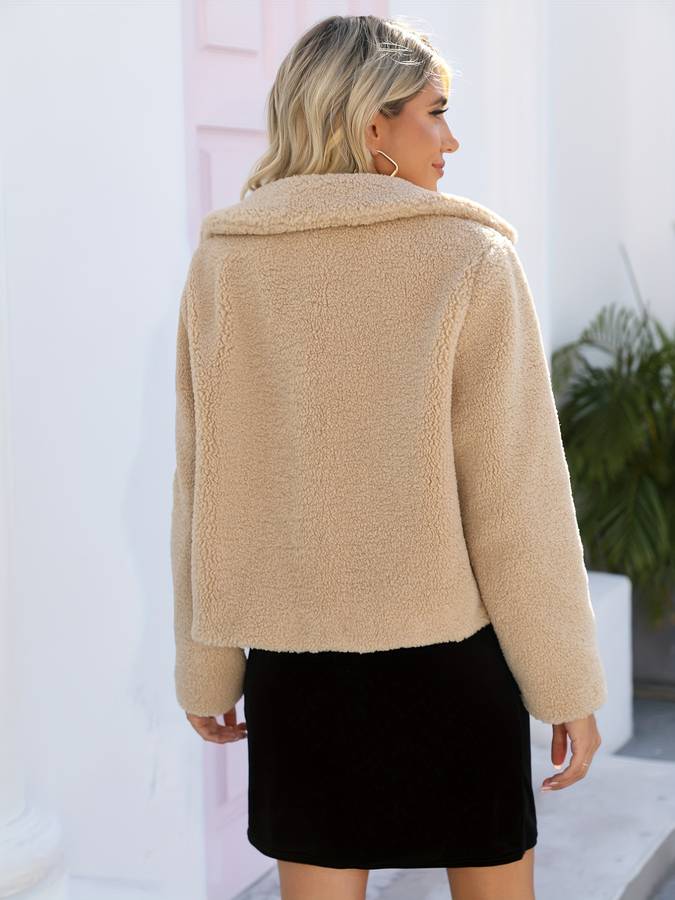 Women’s Teddy Coat With Toggle Fastening