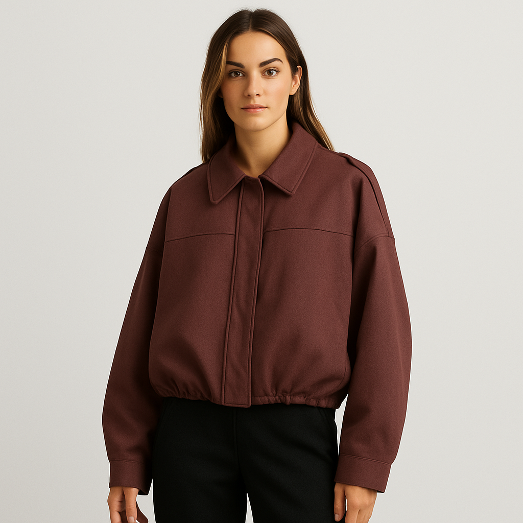 Women’s Trench Coat With Belted Waist And Lapel Collar