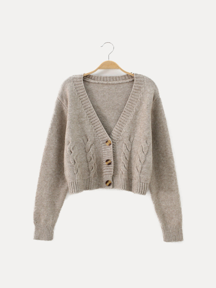 Women’s V-Neck Cropped Cardigan