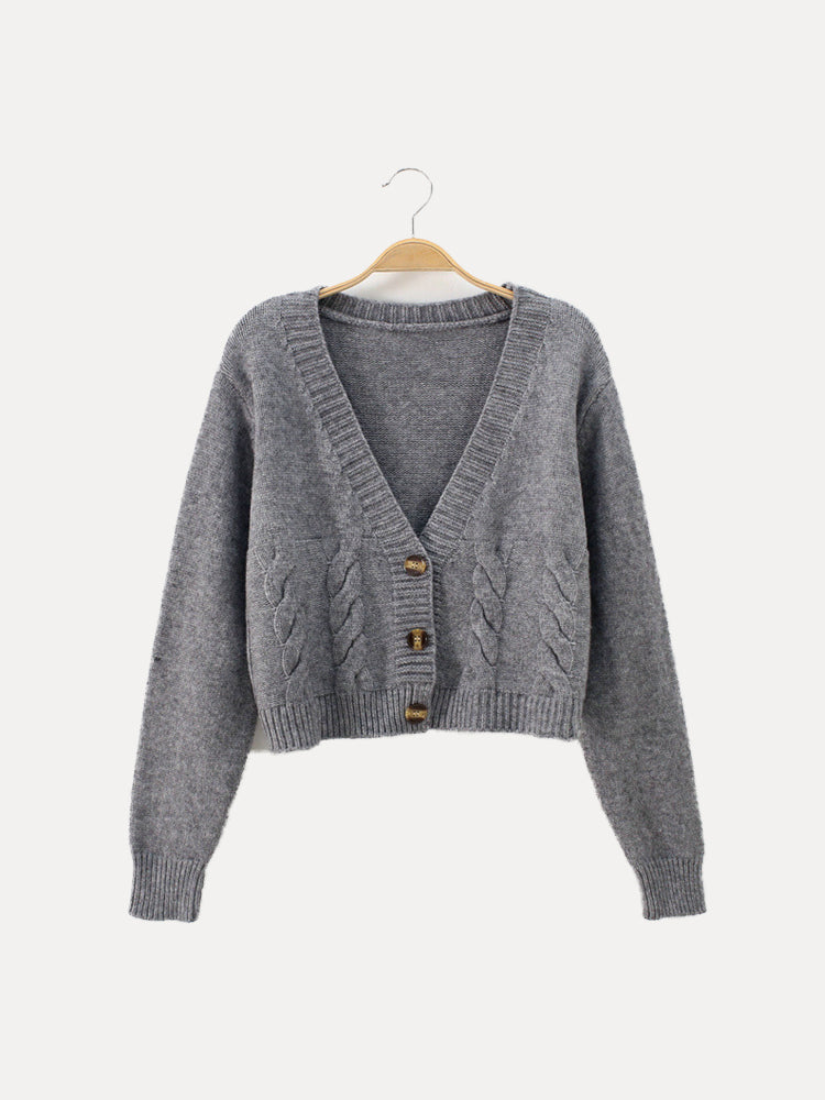 Women’s V-Neck Cropped Cardigan