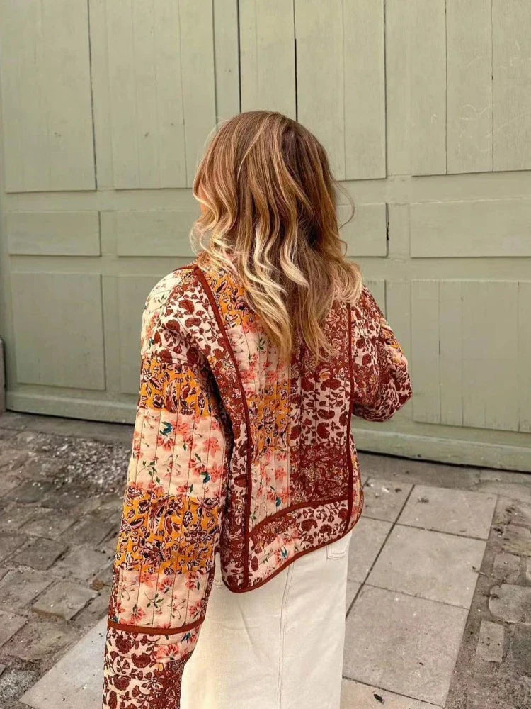 Women’s Vintage Cotton Patchwork Jacket