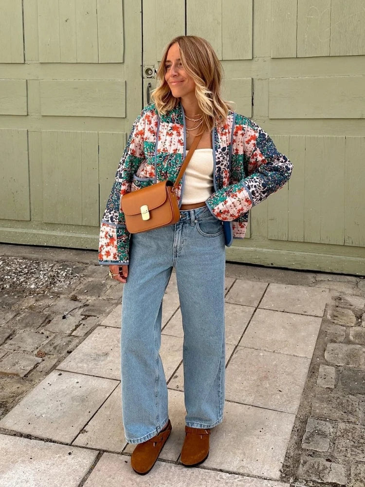 Women’s Vintage Cotton Patchwork Jacket