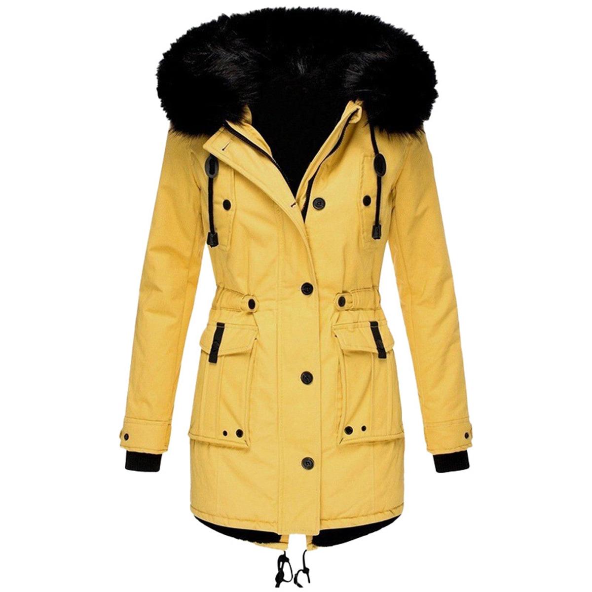Women’s Winter Coat With Faux Fur Hood