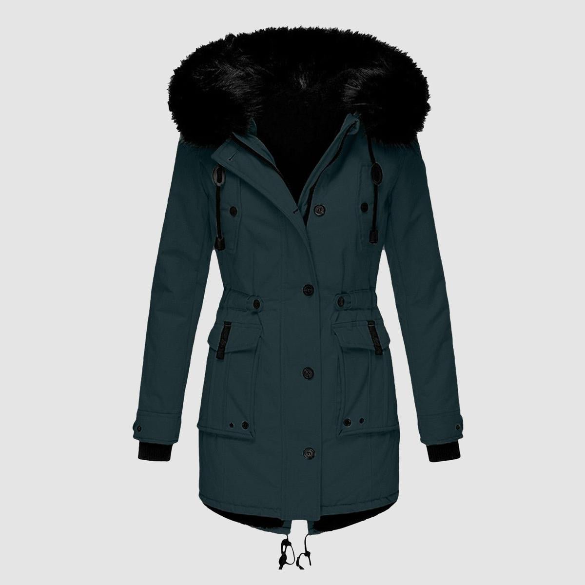 Women’s Winter Coat With Faux Fur Hood