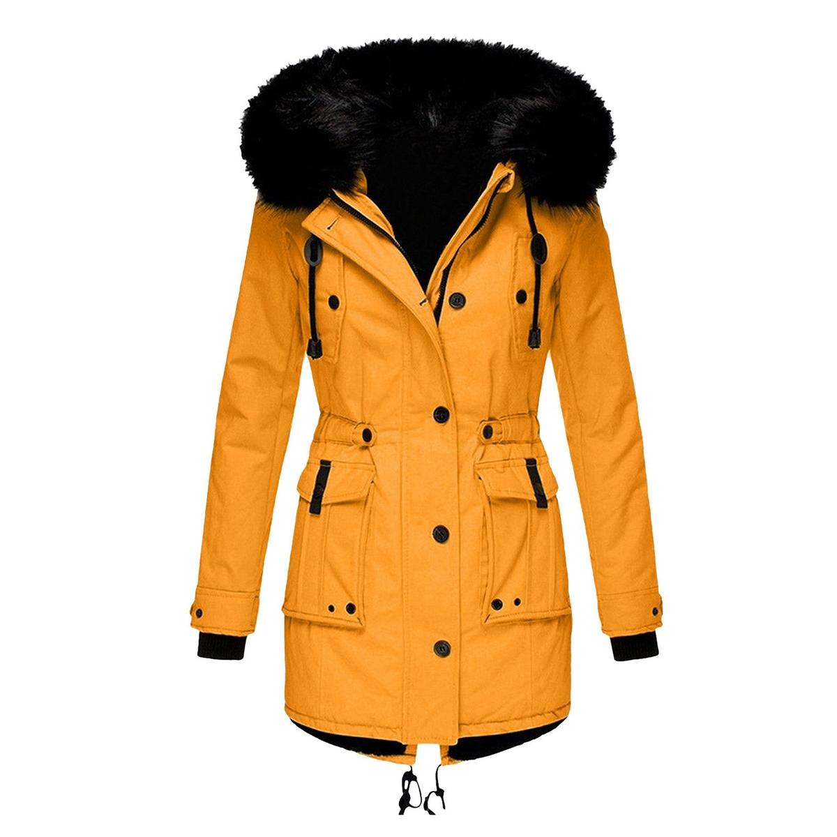 Women’s Winter Coat With Faux Fur Hood