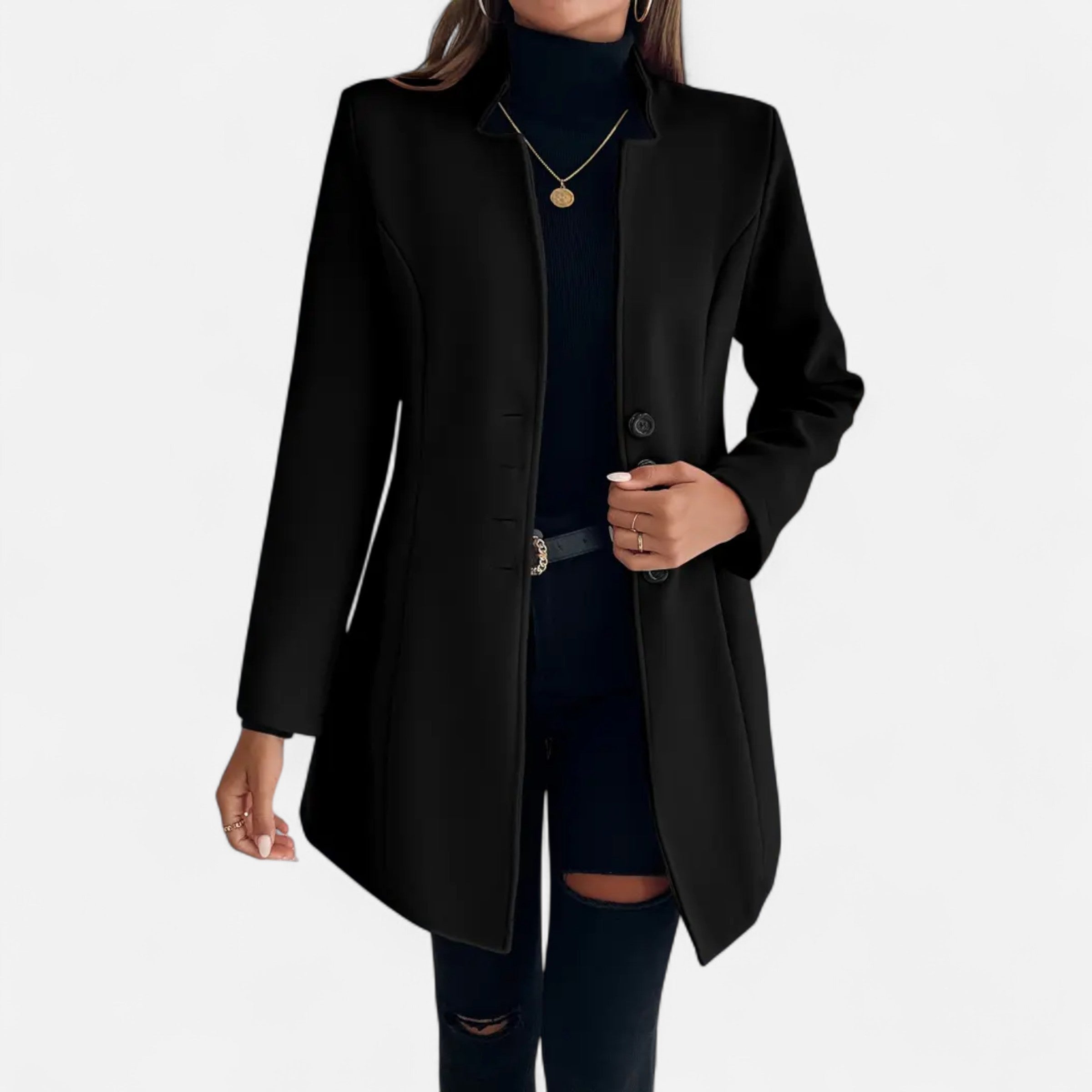 Dorevelle | Women’s Long Coat – Refined Raglan Sleeve Design 5