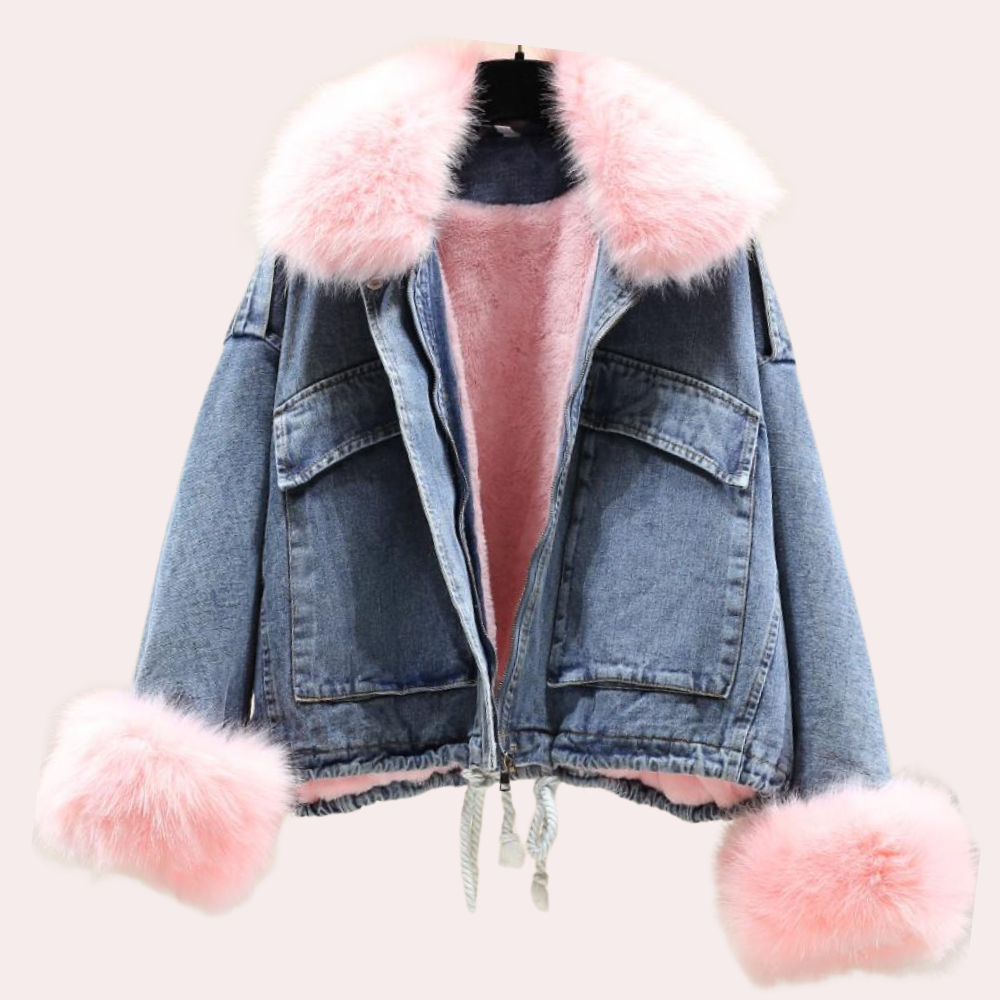 Women’s Denim Jacket with Button-Front Detail