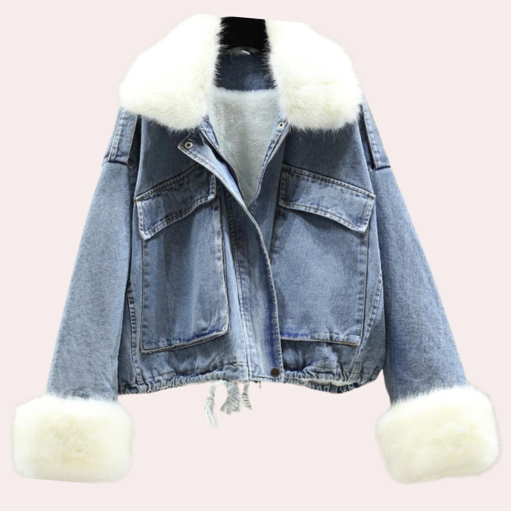 Women’s Denim Jacket with Button-Front Detail