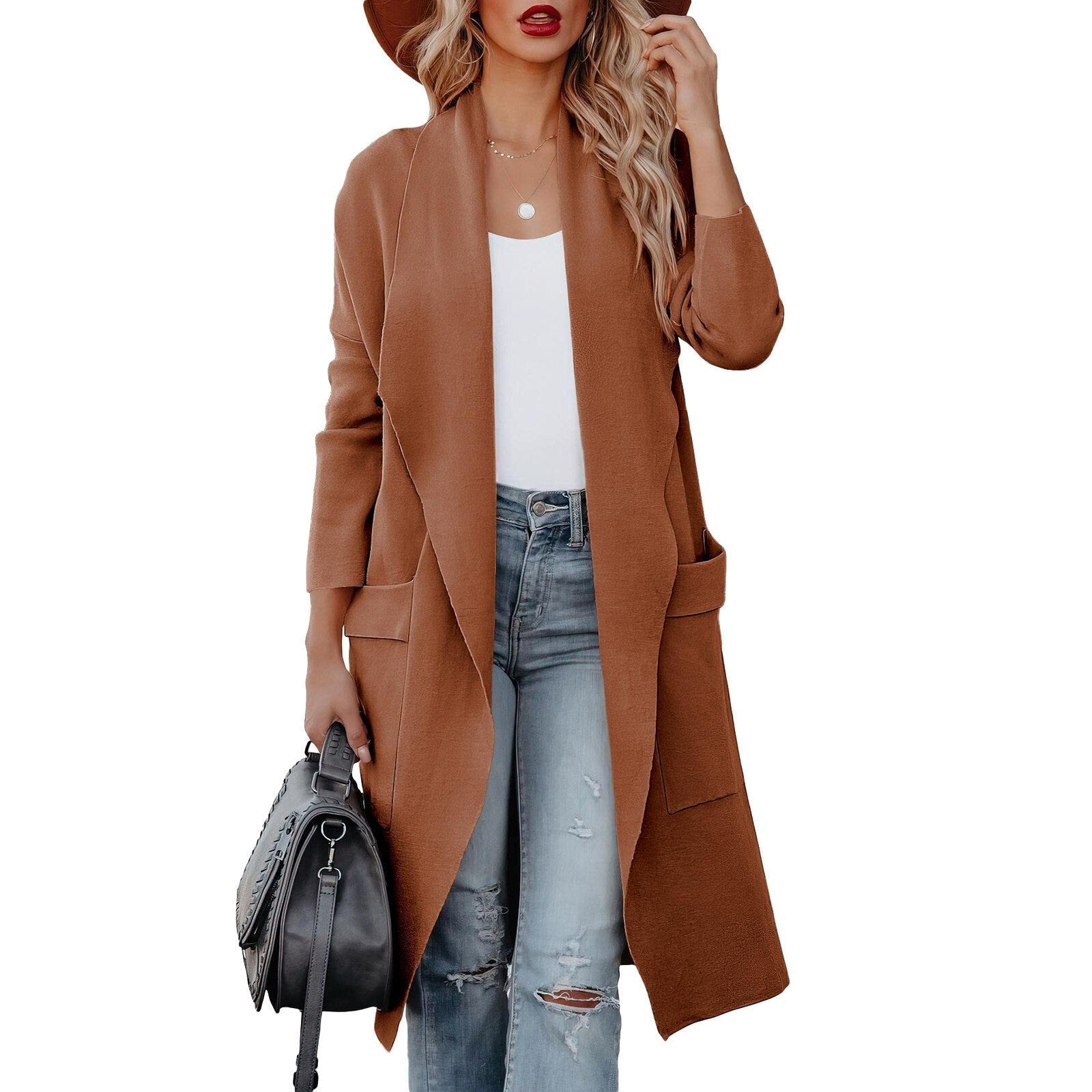 Women’s Oversized Cardigan with Batwing Sleeves