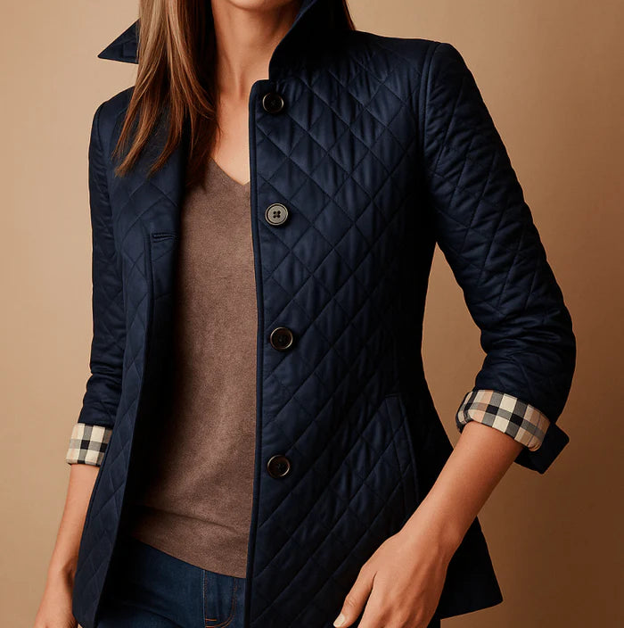 Women’s Quilted Button Closure Coat