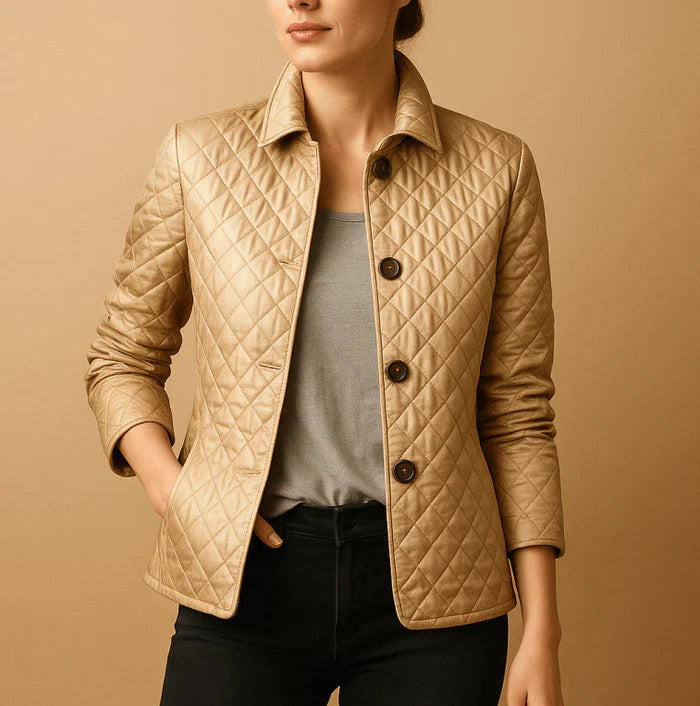Women’s Quilted Button Closure Coat