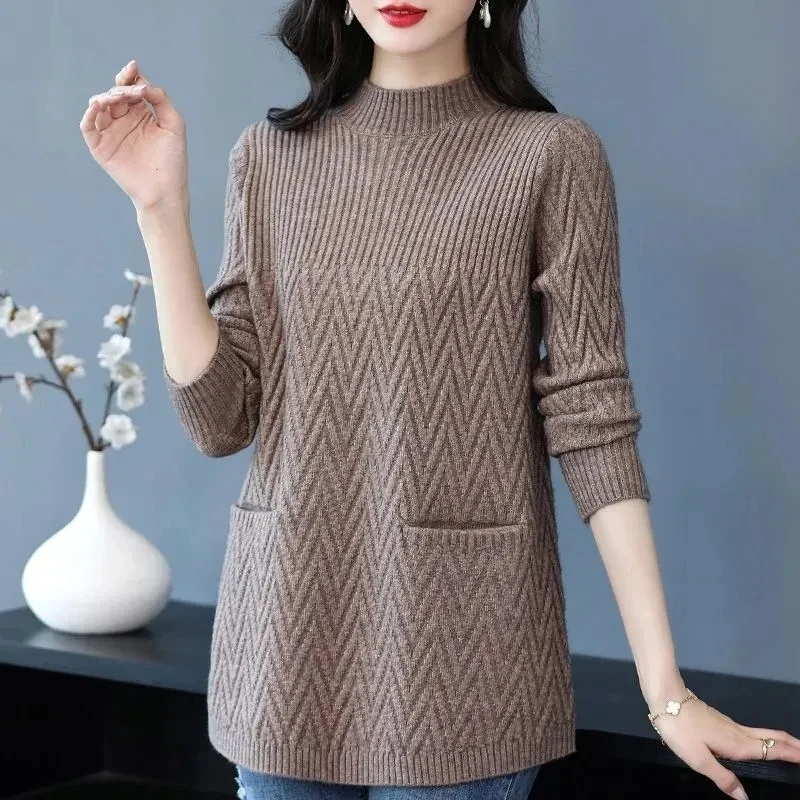 Emmy - Warm and Long Knitted Turtleneck Sweater