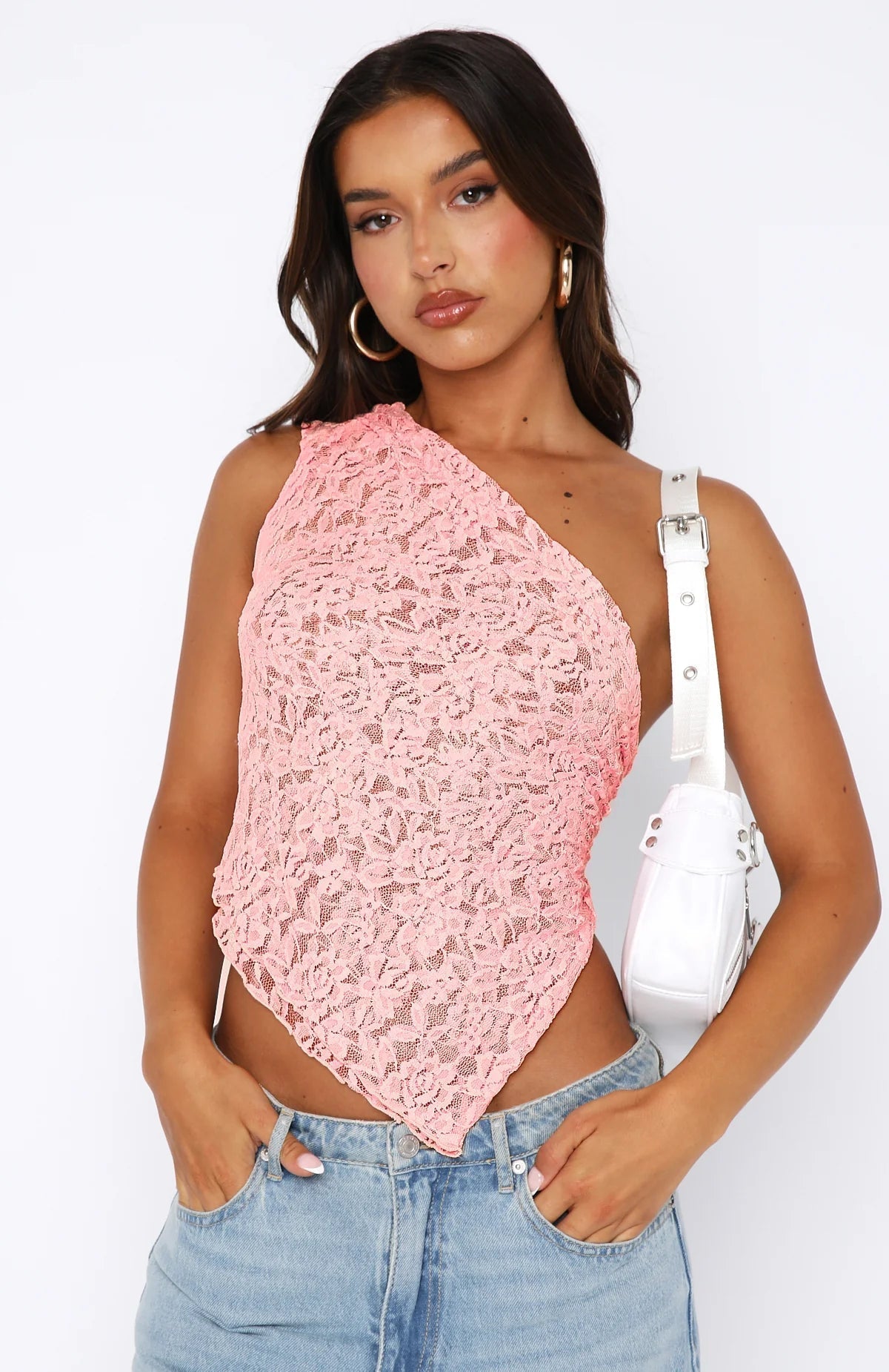 Casual Lace Tie-Front Top - Freshen Up Your Look