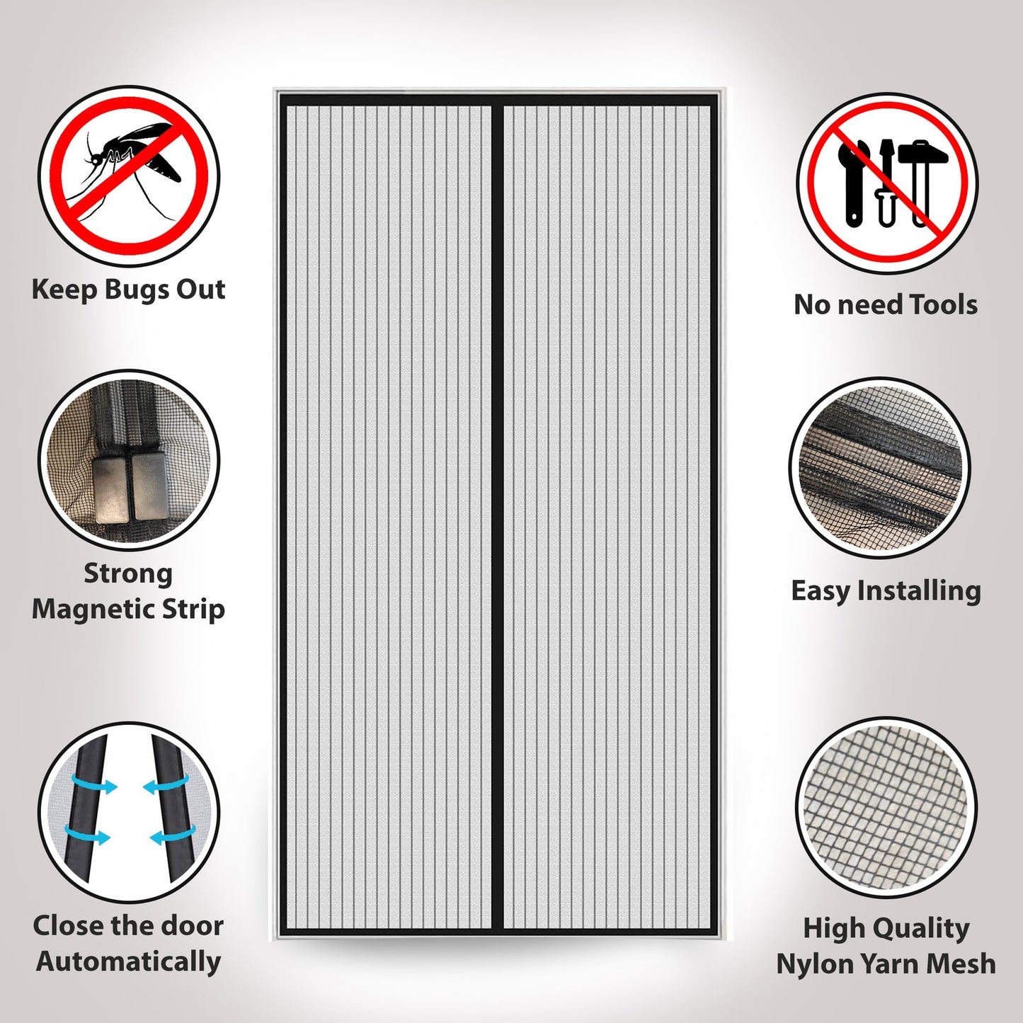 MeshGuard™ | Hands-Free Magnetic Mesh Door