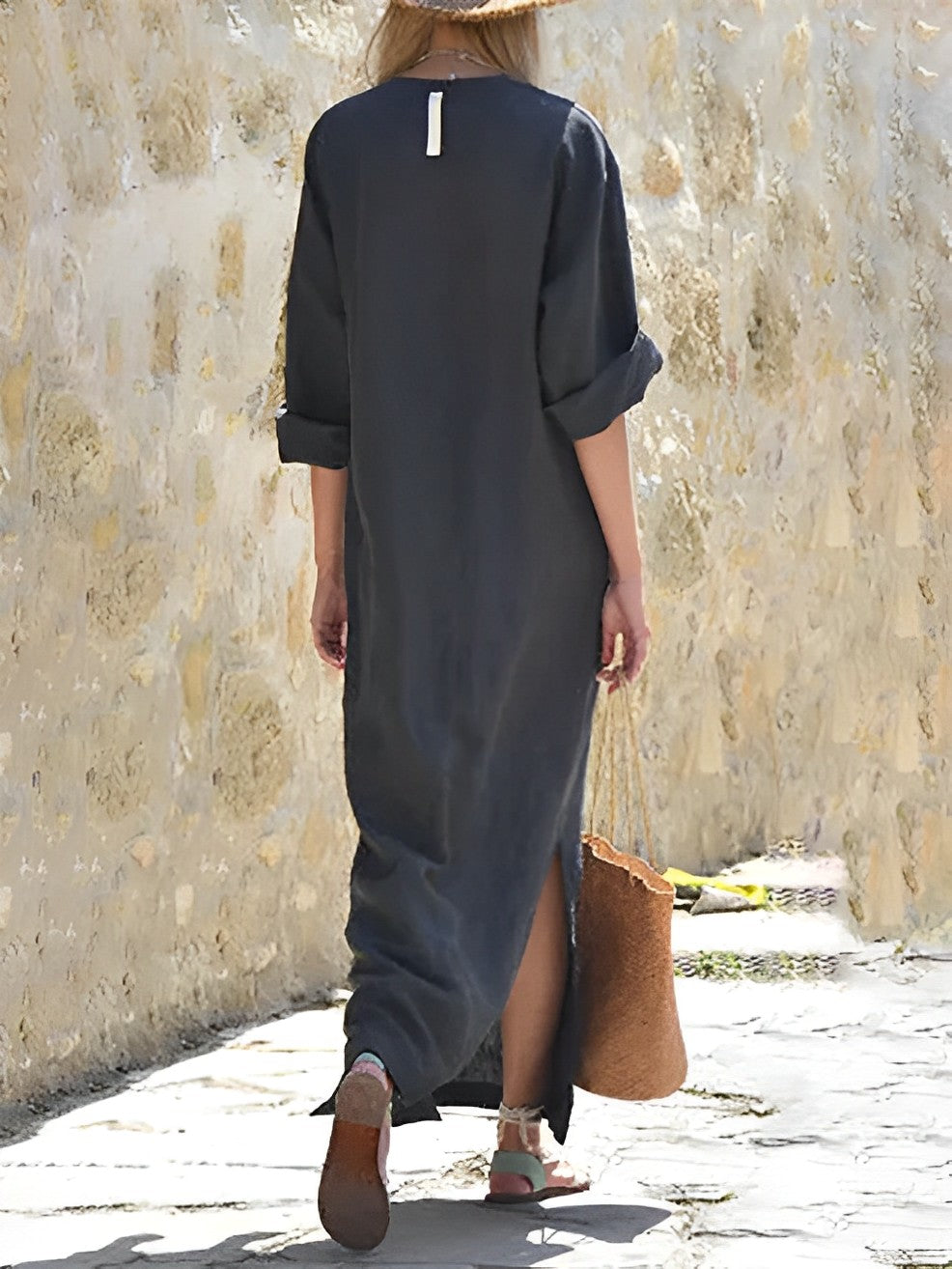 Nella - Long maxi dress with summer slit