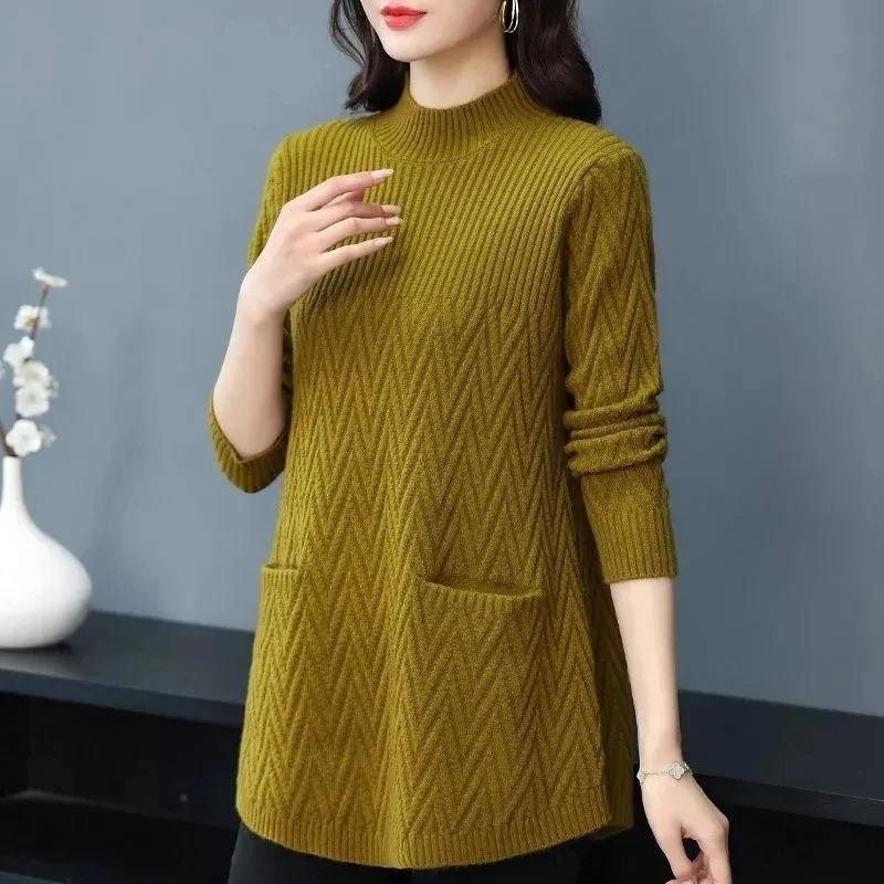 Emmy - Warm and Long Knitted Turtleneck Sweater