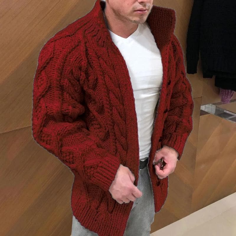 Flaviano - Comfortable and elegant knitted cardigan for men