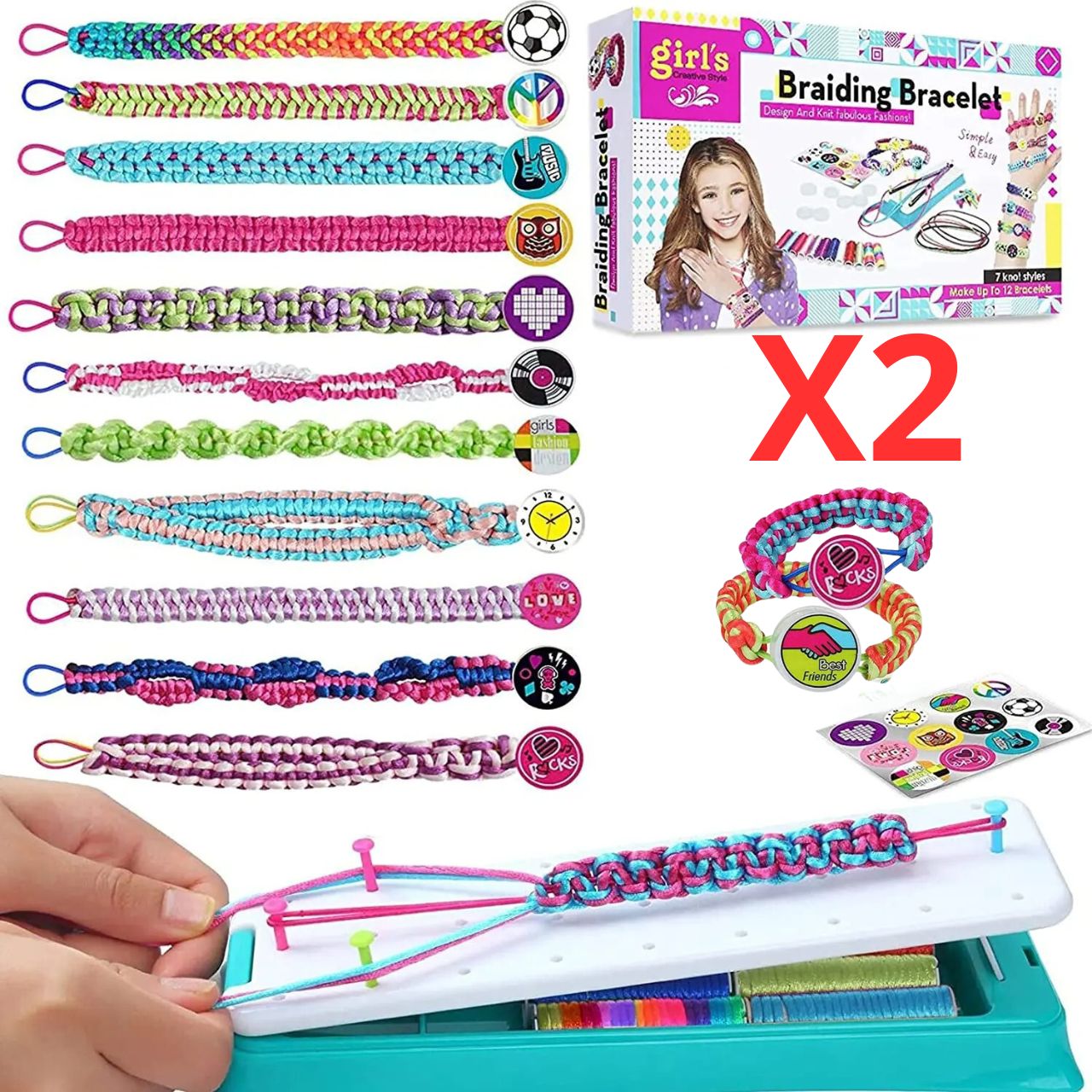 RainbowWeave™ - Colorful Braided Bracelet Set