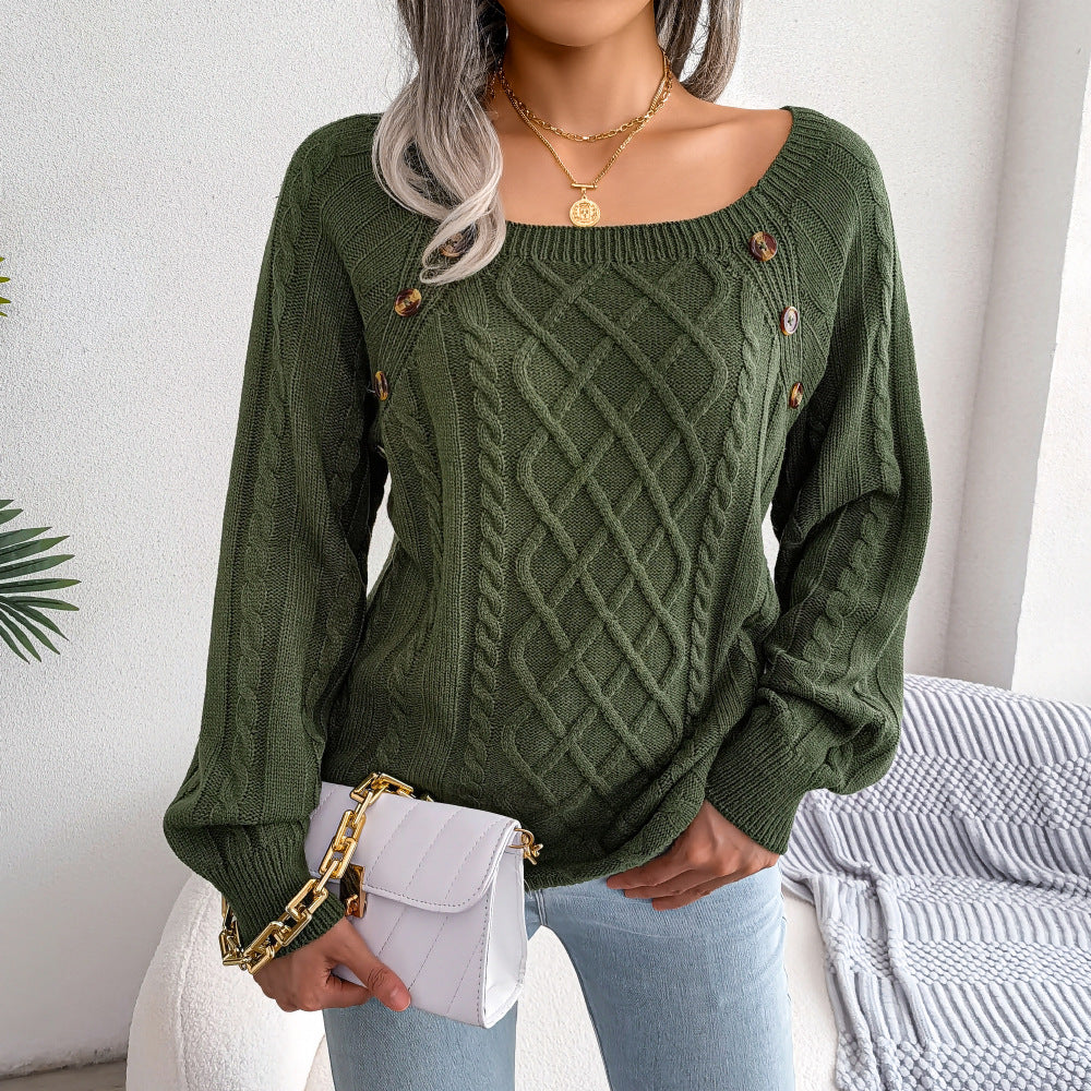Isabella™ - Jumper with square neckline for knitting