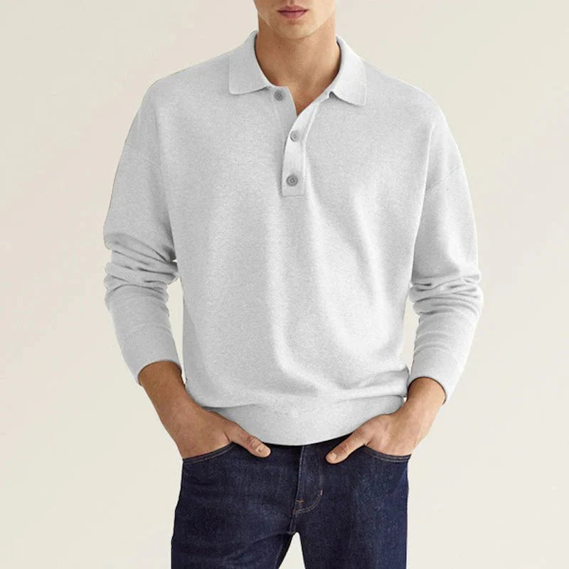 Anton - Comfortable long sleeved polo shirt