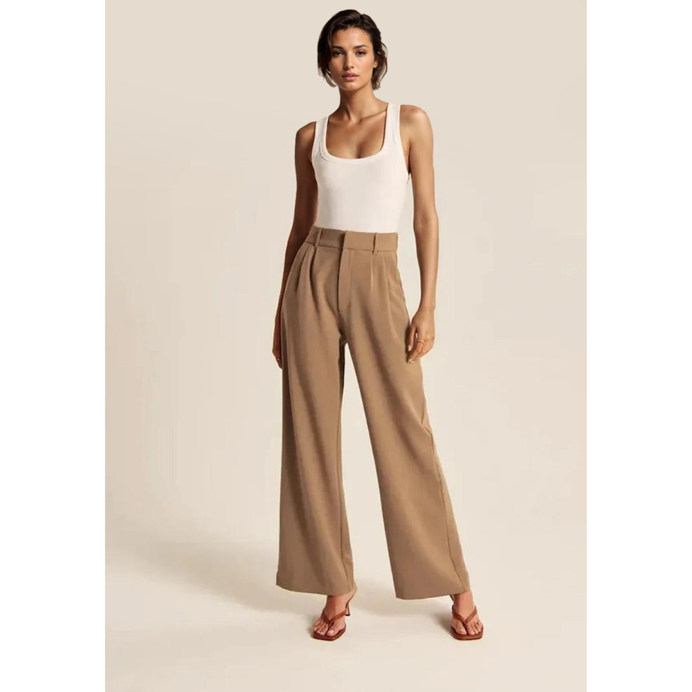 Eva™ - Fitted trousers with wide leg