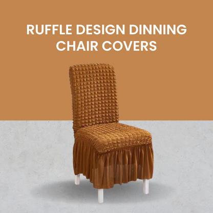 RuffleWrap™ - Ruffle Design Dining Chair Covers