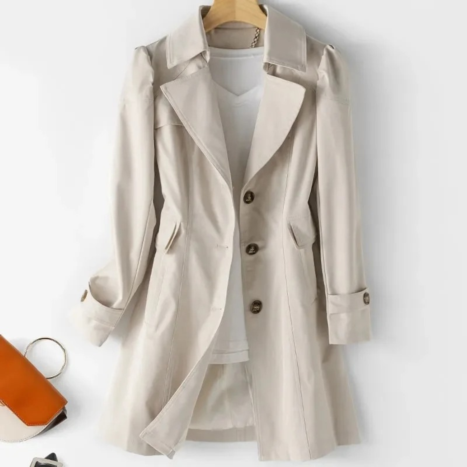 Feline - Celestia Elegant Trench Coat for Women