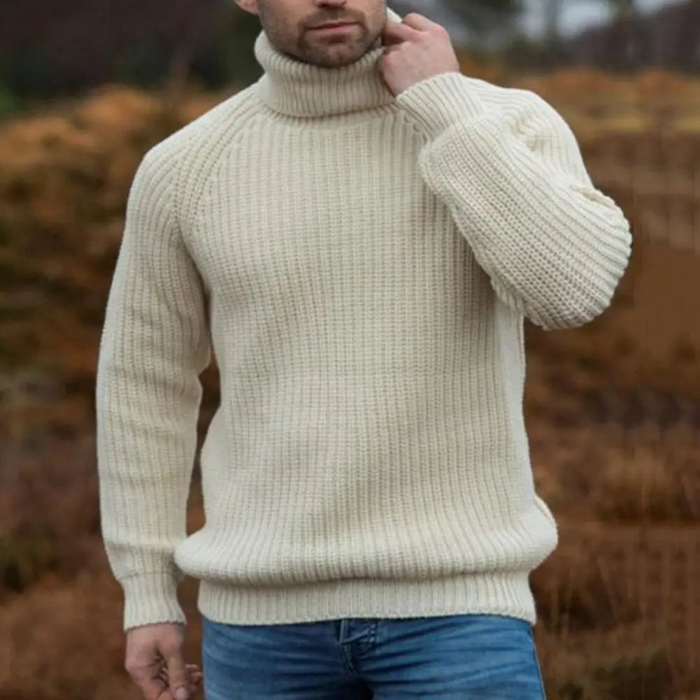 Mason - Men's Beige Knitted Sweater